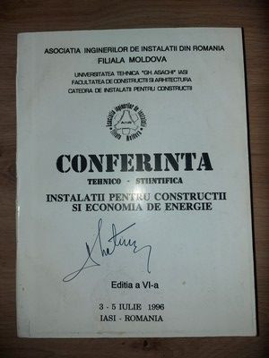 Conferinta tehnico-stiintifica: Instalatii pentru constructii si economia de energie (ed. VI) foto