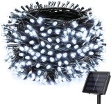 Instalatie luminoasa solara de craciun,10m cu 100 leduri Alb Rece