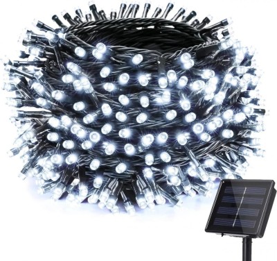 Instalatie luminoasa solara de craciun,10m cu 100 leduri Alb Rece foto