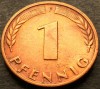 Moneda 1 PFENNIG - RF GERMANIA, anul 1966 *cod 2899 - litera F, Europa