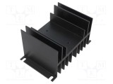 Radiator extrudat aluminiu negru RELPOL 123mm x 76mm x 67mm