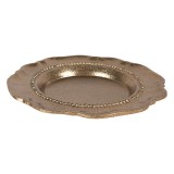 Bol decorativ aluminiu auriu &Oslash; 20x2 cm