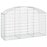 Cumpara ieftin Cos gabion arcuit, 150x50x80/100 cm, fier galvanizat