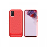 Husa Samsung Galaxy S20 Enkay Carbon Fiber Red