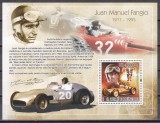 Sao Tome si Principe 2007 - Juan Emanuel Fangio - Campion mondial la automobilism, Colita, Cota 10 EURO, RARA, MNH