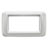 Rama Gewiss System GW22504, 4 module, alb, pentru priza / intrerupator