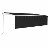 Cumpara ieftin Copertina retractabila automat cu stor, antracit, 5x3 m