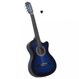VidaXL Chitară clasică occidentală, 6 corzi, albastru ombre 38&quot;