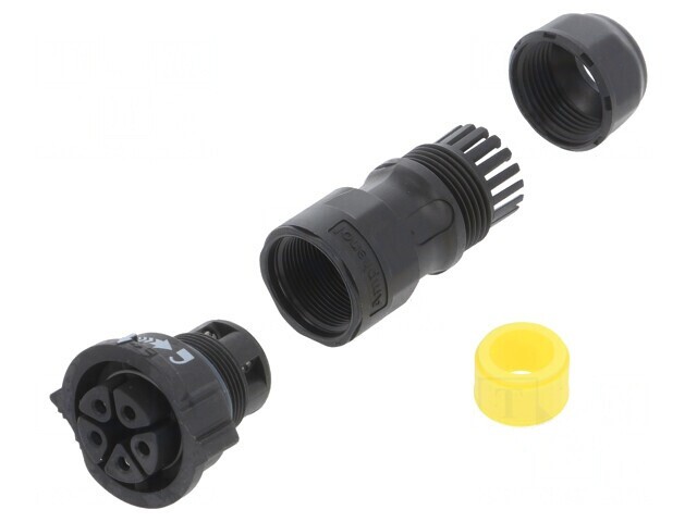 Conector circular mamă 5 pini cu șurub X-Lok DC-05BFFB-QL8MPP