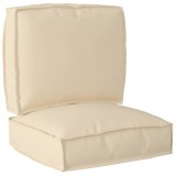 VidaXL Set de perne pentru palet 2 pcs Bej 50 x 50 x 12 cm