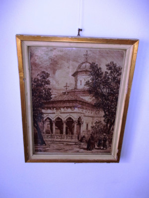 Alexandru POITEVIN-SKELLETI (1879-1959) &amp;quot;Biserica Stavropoleos&amp;quot; foto