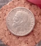 Monedă rară 1 LEU, 1870 &ndash; Carol I, două portrete istorice &ndash; argint, piesă de colecție