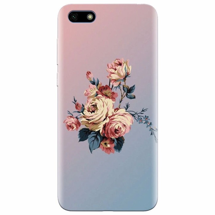 Husa silicon pentru Huawei Y5 2018, Roses Husa silicon pentru Huawei Y5 2018, Roses