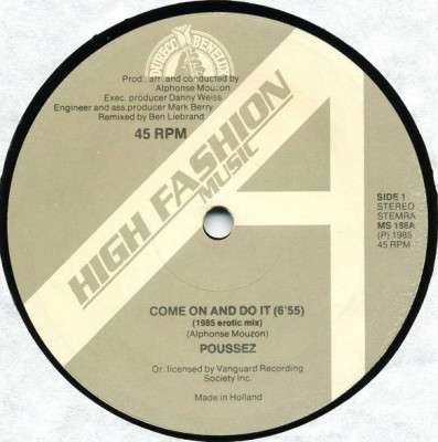 Poussez! - Come On And Do It (Ben Liebrand &amp;amp; Disconet Mix) (Vinyl) foto