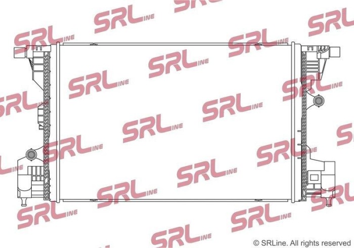 Radiator Mercedes Clasa A, Clasa B, Cla-Class, Gla-Class, Glb-Class, motor: 1.5 D, 2.0 d, 2.0 T, radiator temperatura joasa, 630x425x22, SRLine,