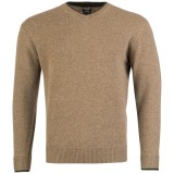 Jack Pyke Ashcombe Pulover 100% l&acirc;nă de miel cu decolteu V, culoare bej