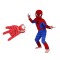 Set costum Spiderman clasic si manusa cu lansator, 3-5 ani, 100-110 cm