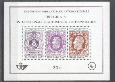 Belgium 1970 Belgica 72 perf. sheet Mi.B42 MNH M.221 foto