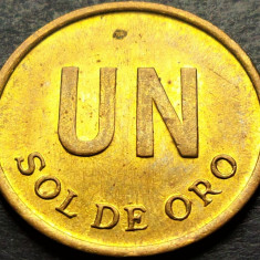Moneda exotica 1 SOL DE ORO - PERU, anul 1975 * Cod 1286