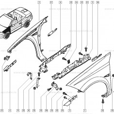 Cala reglare aripa Renault Megane 2 Stanga , 8200268139 original Kft Auto