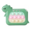 Jucarie interactiva pop it whack a mole, flippy, tip consola, anti-stres, 4 moduri de joc, din abs si silicon, +3 ani, model dinozaur, verde