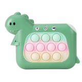 Jucarie interactiva pop it whack a mole, flippy, tip consola, anti-stres, 4 moduri de joc, din abs si silicon, +3 ani, model dinozaur, verde