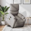 VidaXL Fotoliu rabatabil de masaj cu ridicare, gri taupe, textil 3204844