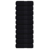 Gossi prosoape de baie, frogn, 10 buc., negru, 30x30 cm, 360 g/m2
