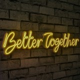 Cumpara ieftin Decoratiune luminoasa LED de perete Better Together Galben 84x16x2 cm