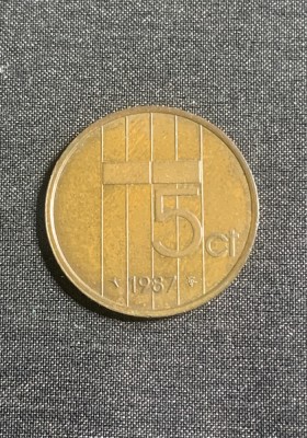 Moneda 5 cenți 1987 Olanda foto