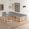 Set mobilier gradina cu perne, 9 piese, lemn masiv de pin GartenMobel Dekor, vidaXL