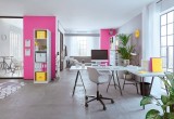 Caiet de birou Leitz WOW A5 coperta PP cu spira 80 file dictando Caiet A5 80F Dict Roz Spira Cop PP WOW Leitz
