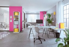 Caiet de birou Leitz WOW A5 coperta PP cu spira 80 file dictando Caiet A5 80F Dict Roz Spira Cop PP WOW Leitz
