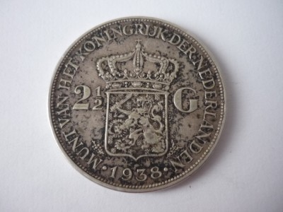 2 1/2 GULDEN 1938 ARGINT ***** foto