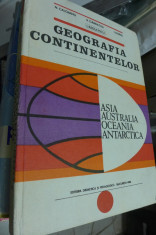 Geografia continentelor ASIA Australia Oceania Antarctica 1980 Caloianu Garbacea foto