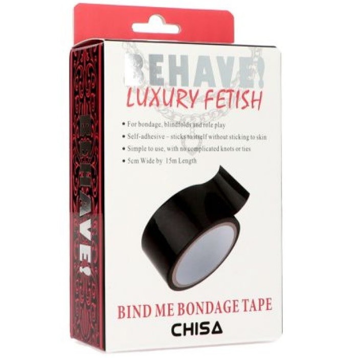 Banda fara Lipici Chisa Novelties &quot;Bind Me&quot; 15 Metri - Negru##
