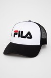 Fila șapcă culoarea alb, cu imprimeu