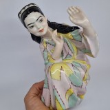 Bibelou mare portelan rusesc - &quot;Uzbechka&quot; - Fata uzbeka dansand -anii 1950