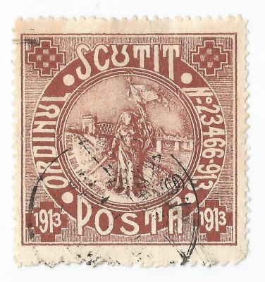 Romania, LP V.1/1913, Marci pentru scutire de porto, Scutit - Silistra, oblit. foto