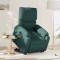 vidaXL Fotoliu electric masaj rabatabil / ridicare verde &icirc;nchis textil