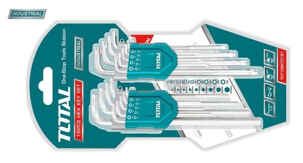 TOTAL - SET 18 CHEI IMBUS HEX&amp;TORX (INDUSTRIAL) PowerTool TopQuality