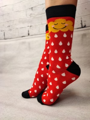 STK434-311 Sosete medii din bumbac ultrasox model norisor vesel foto