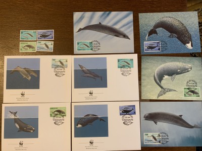 feroe - serie 4 timbre MNH, 4 FDC, 4 maxime, fauna wwf foto