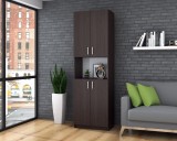 Dulap Wenge KSC-5 RO, 60x37x196 cm, 4 Usi, 5 Rafturi, PAL Melaminat, Dormitor/Hol