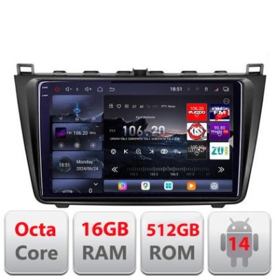 Navigatie Mazda 6 2007-2011 Edotec Kit-012 8 core QLED 2K 16+512 360 Android Waze USB Navigatie Internet Youtube Radio CarStore Technology foto