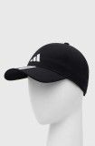 Adidas Performance șapcă 3-Stripes AEROREADY culoarea negru, cu imprimeu IC6520