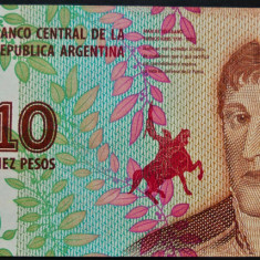 Bancnota exotica 10 PESOS - ARGENTINA , anul 2016 * cod 122 = UNC!