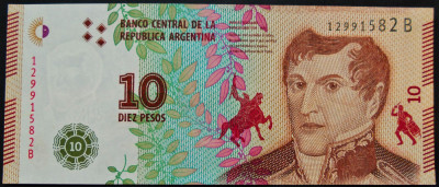 Bancnota exotica 10 PESOS - ARGENTINA , anul 2016 * cod 122 = UNC! foto