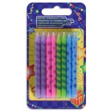 Lum&acirc;nări Aniversare, Multicolor, Set 24 Bucăți, Sclipici, Oem