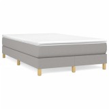 VidaXL Pat box spring cu saltea, gri deschis, 120x190 cm, textil 3269664